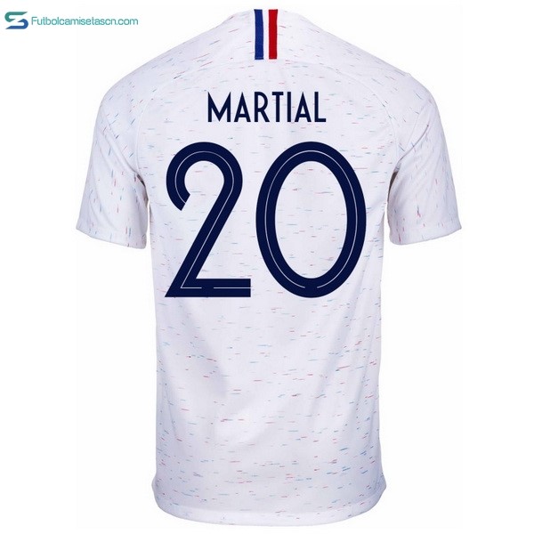 Camiseta Francia 2ª Martial 2018 Blanco